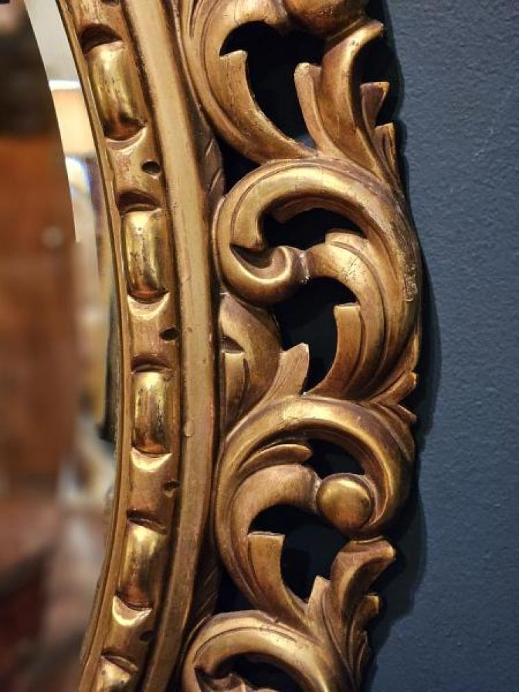 Victorian Timber Gilt Oval Mirror - Image 6