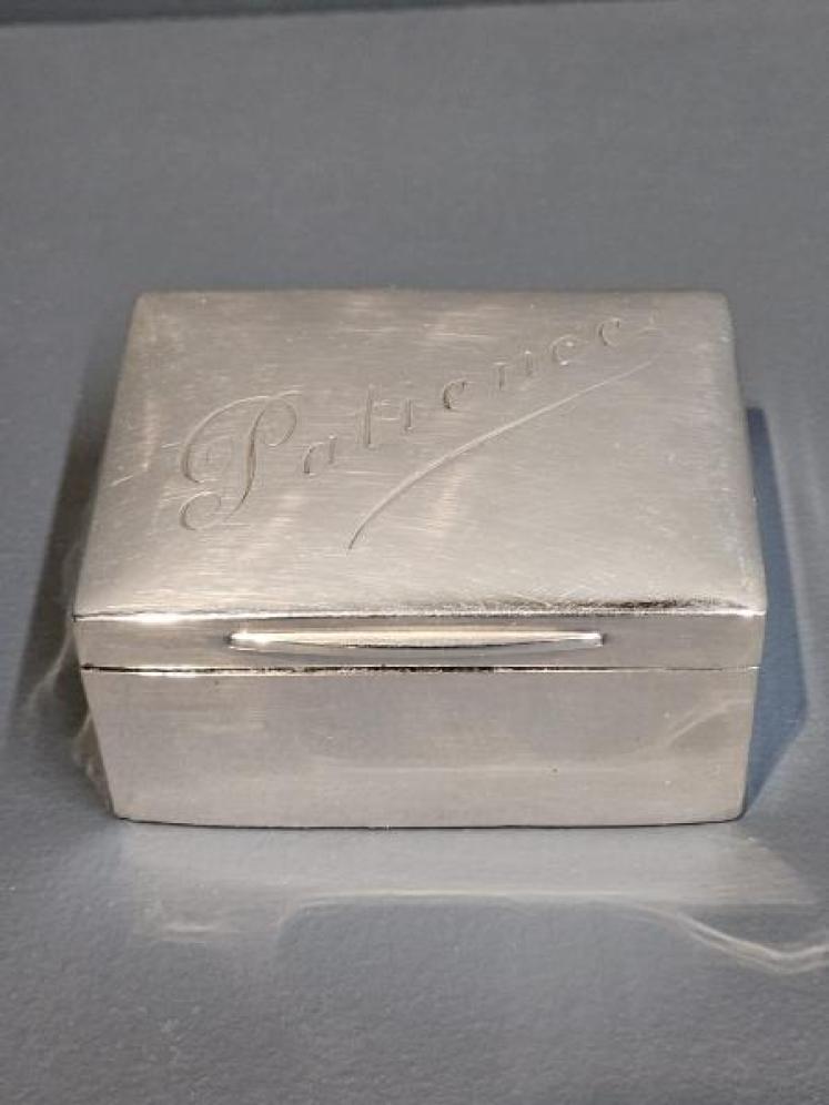 Victorian Silver Patience Box & Cards - Image 1