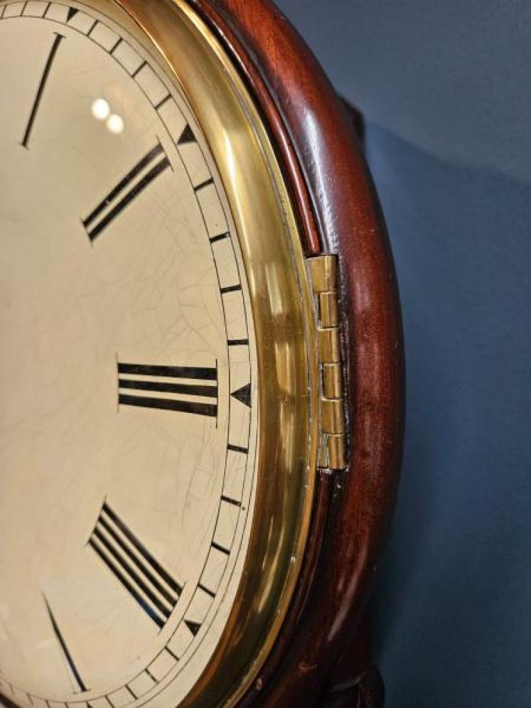Early Victorian Single Fusee Drop Dial Wall Clock  - Image 5