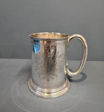 Victorian Engraved Silver Tankard By Barnard