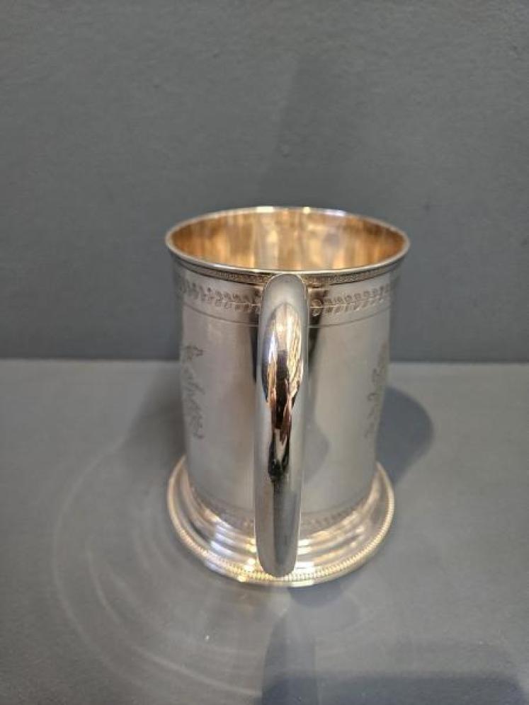Victorian Engraved Silver Tankard By Barnard - Image 4