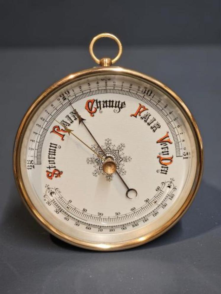 Victorian Brass Cased Marine Barometer - Image 1