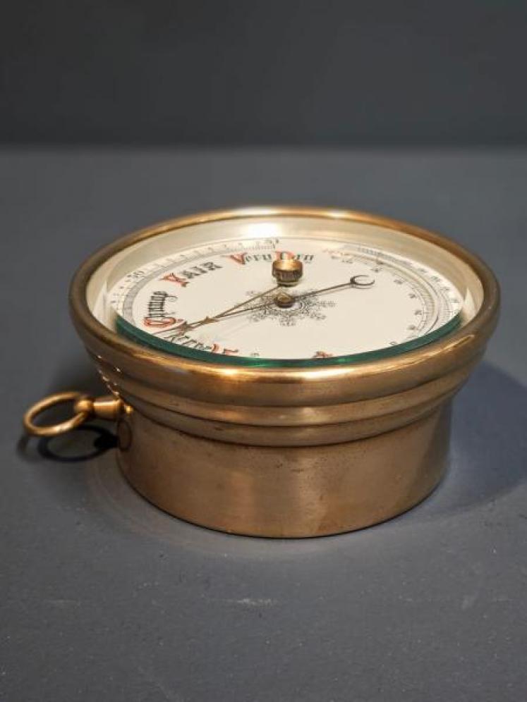 Victorian Brass Cased Marine Barometer - Image 3