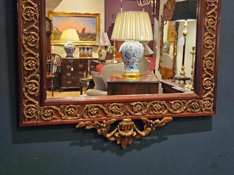 Late Victorian Mahogany & Gilt Brass Mirror - Image 5
