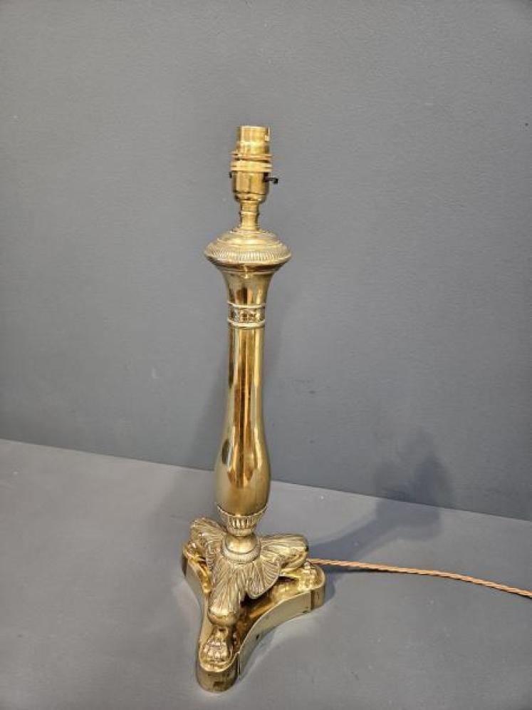 Edwardian Brass Table Lamp  - Image 3