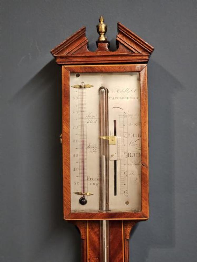 George III Mahogany Stick Barometer - Image 2