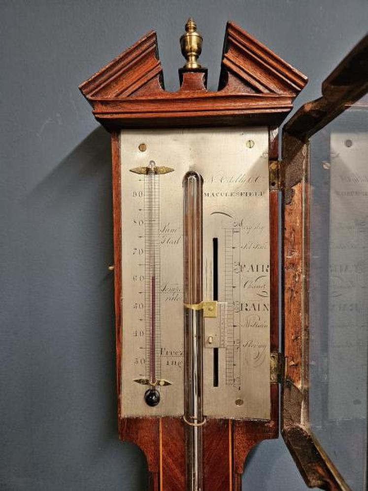 George III Mahogany Stick Barometer - Image 3