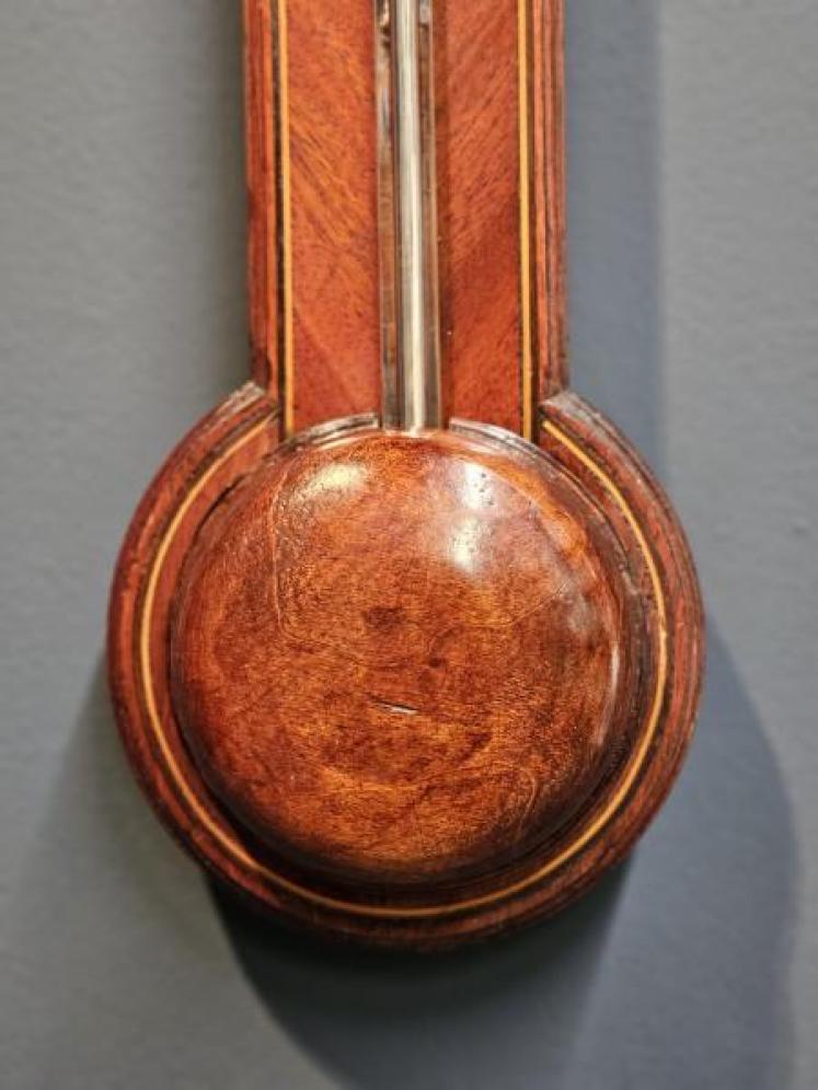 George III Mahogany Stick Barometer - Image 5