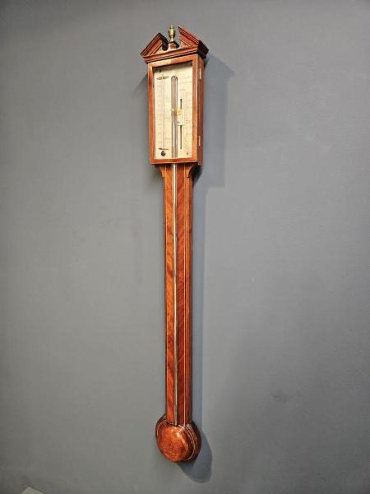 George III Mahogany Stick Barometer - Image 7