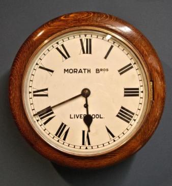 Victorian Oak Fusee Dial Clock