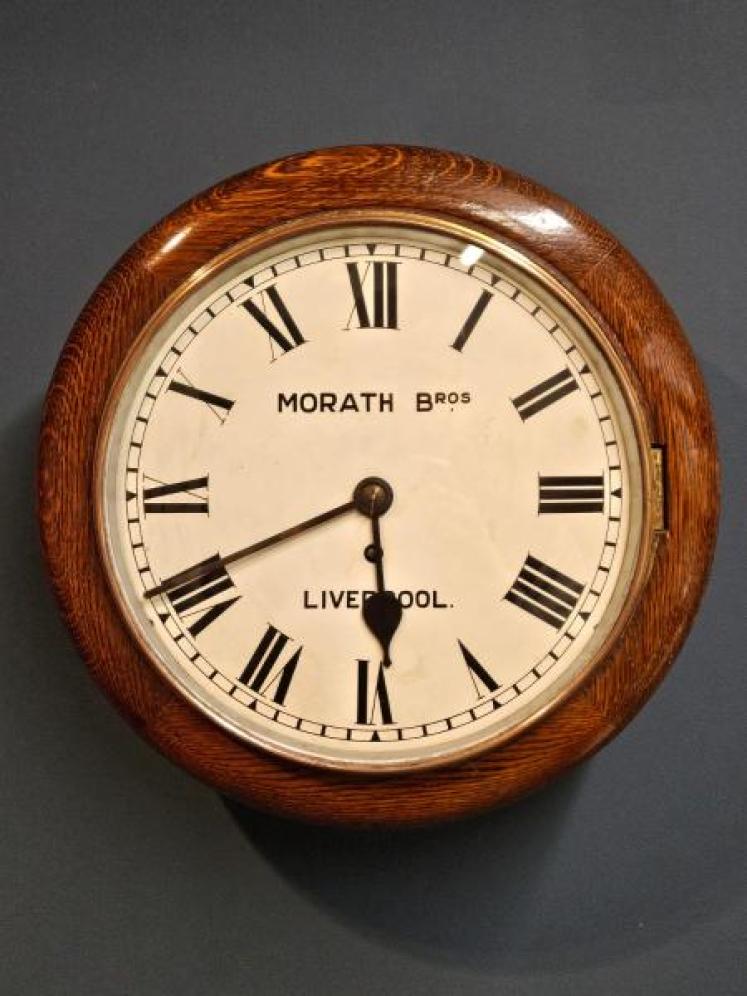 Victorian Oak Fusee Dial Clock - Image 1
