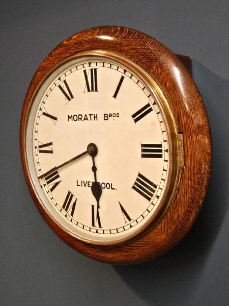 Victorian Oak Fusee Dial Clock - Image 2