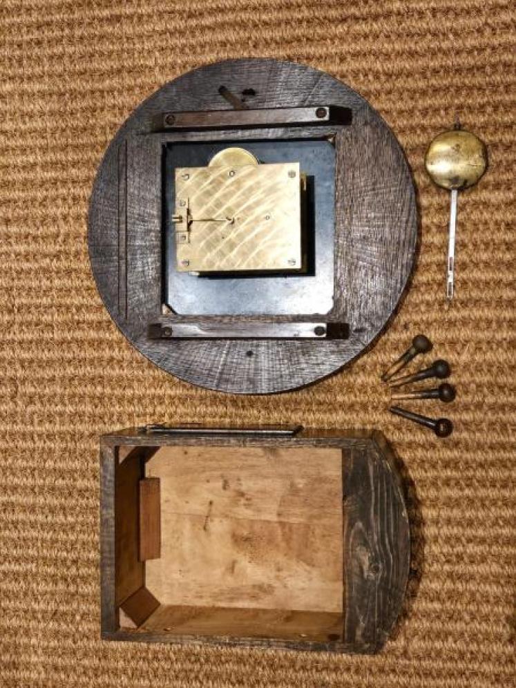 Victorian Oak Fusee Dial Clock - Image 4