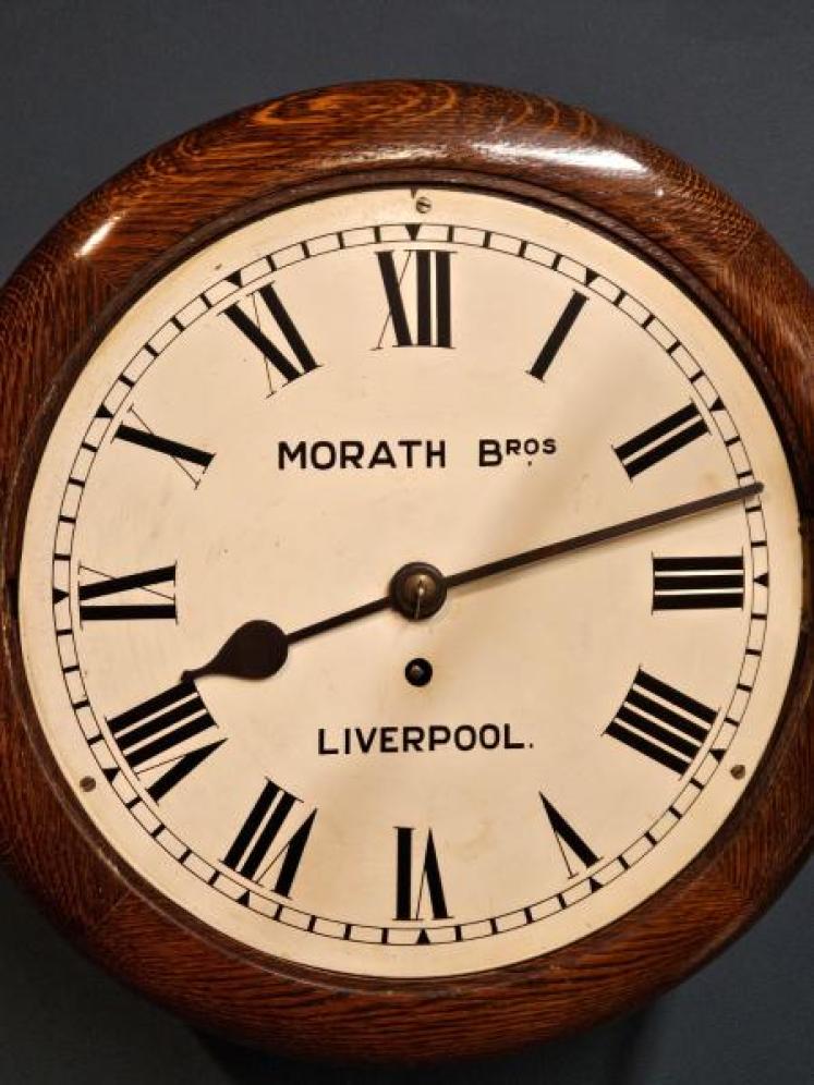 Victorian Oak Fusee Dial Clock - Image 5