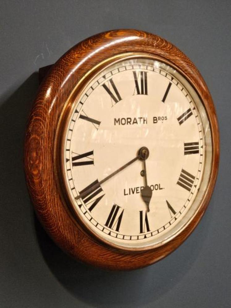 Victorian Oak Fusee Dial Clock - Image 6