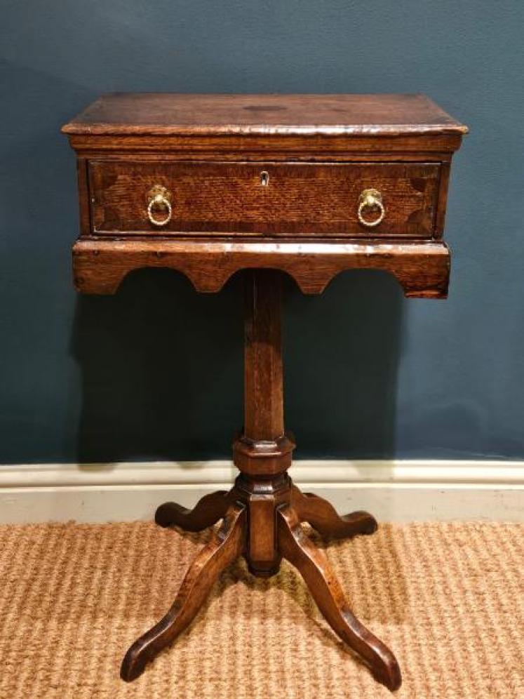 George II Oak Tripod Side Table - Image 1