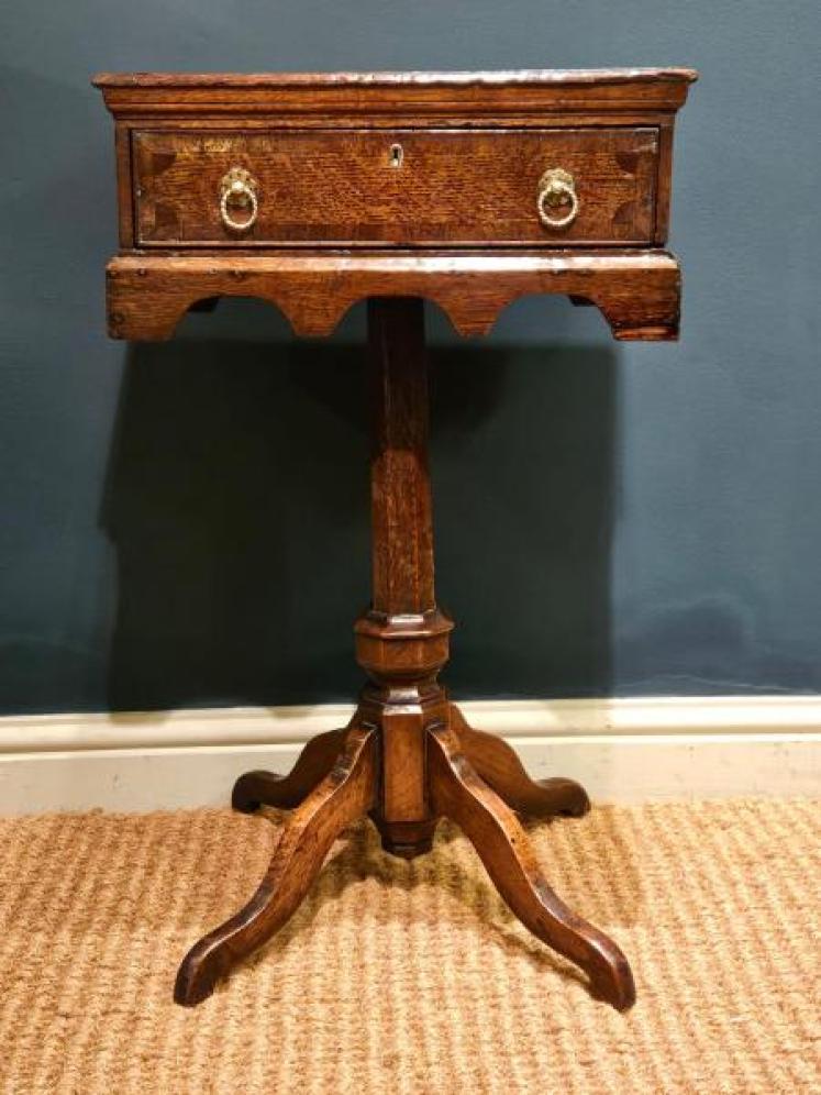 George II Oak Tripod Side Table - Image 3