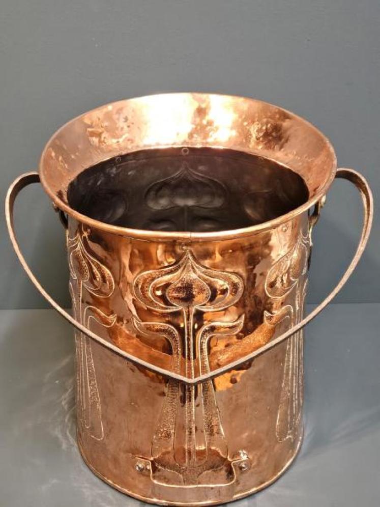 Art Nouveau Copper Coal Scuttle - Image 2