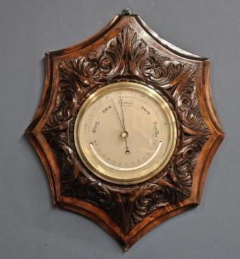 Early Victorian Marine Barometer in Rococo Case
