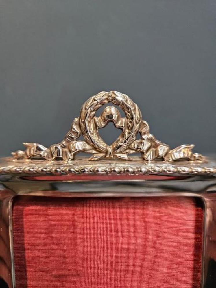 Edwardian Silver Photo Frame With Crest - Image 5