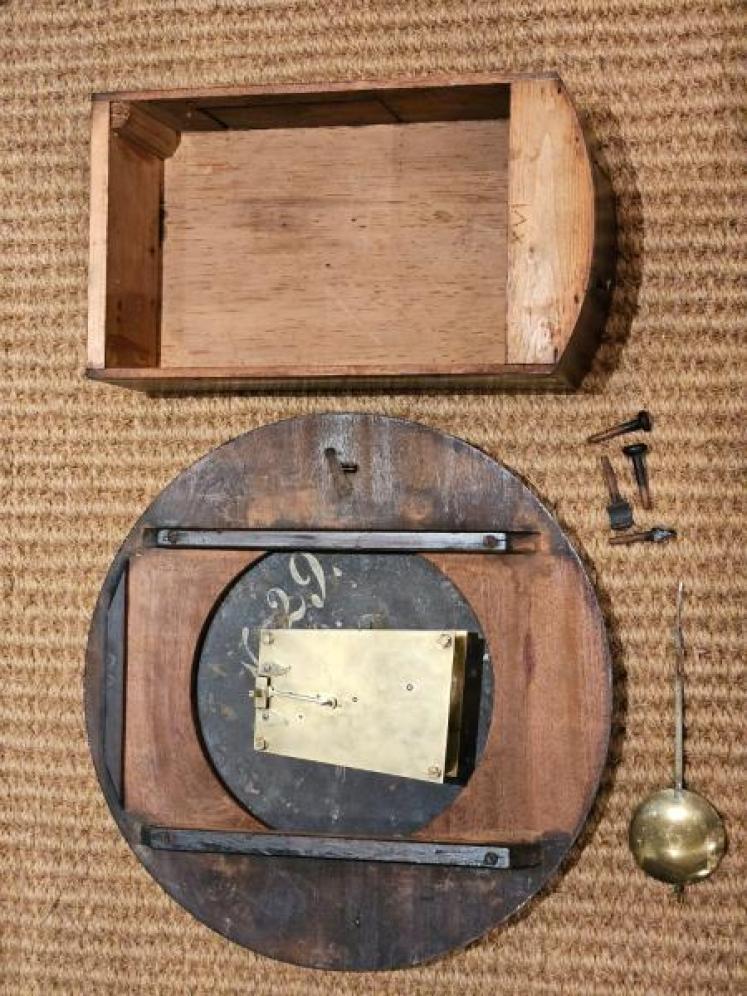 Victorian Walnut Fusee Dial Clock - Image 3