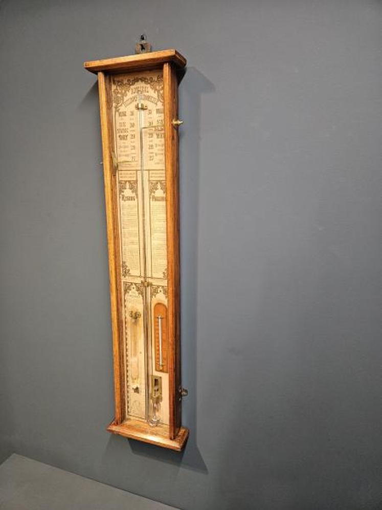 Victorian Oak Cased Admiral Fitzroy Barometer - Image 7