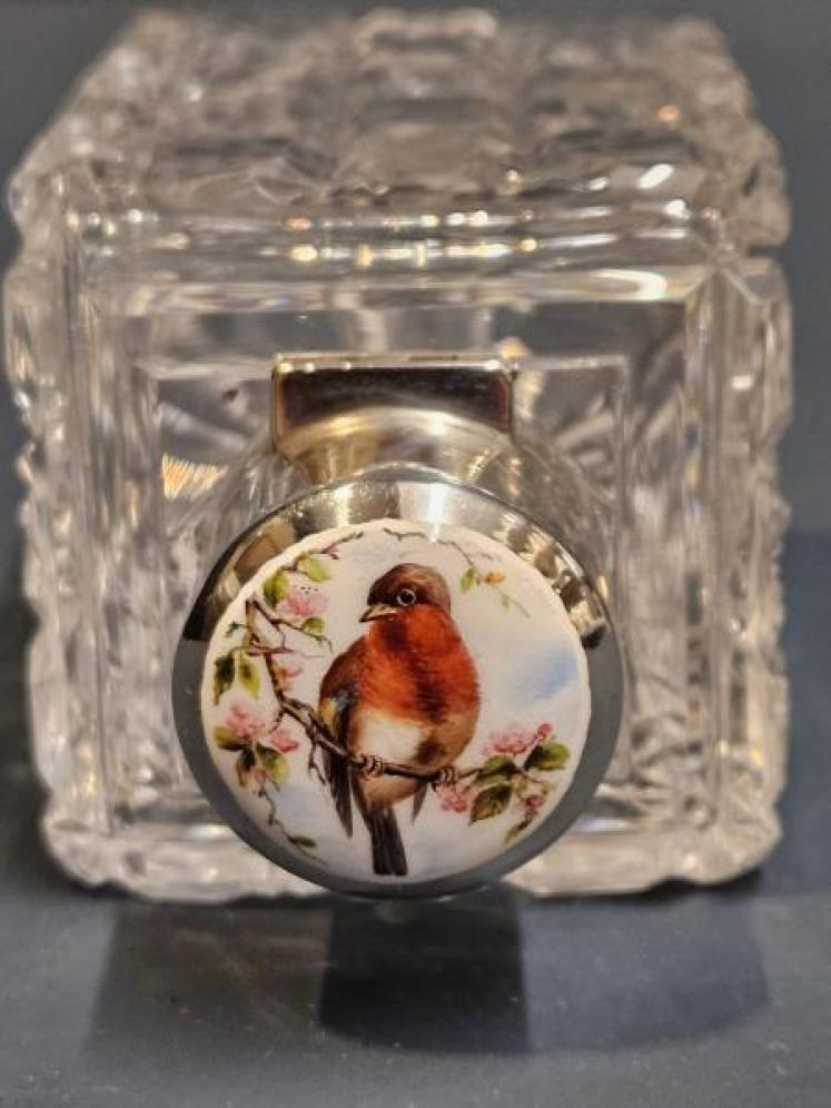 Outstanding Quality Silver and Enamel Scent Bottle - Image 2