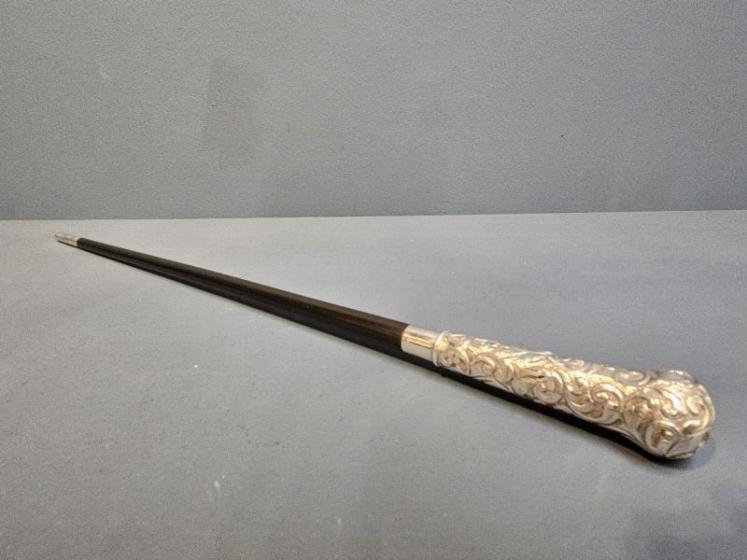 Victorian Silver & Ebony Conductor's Baton - Image 1