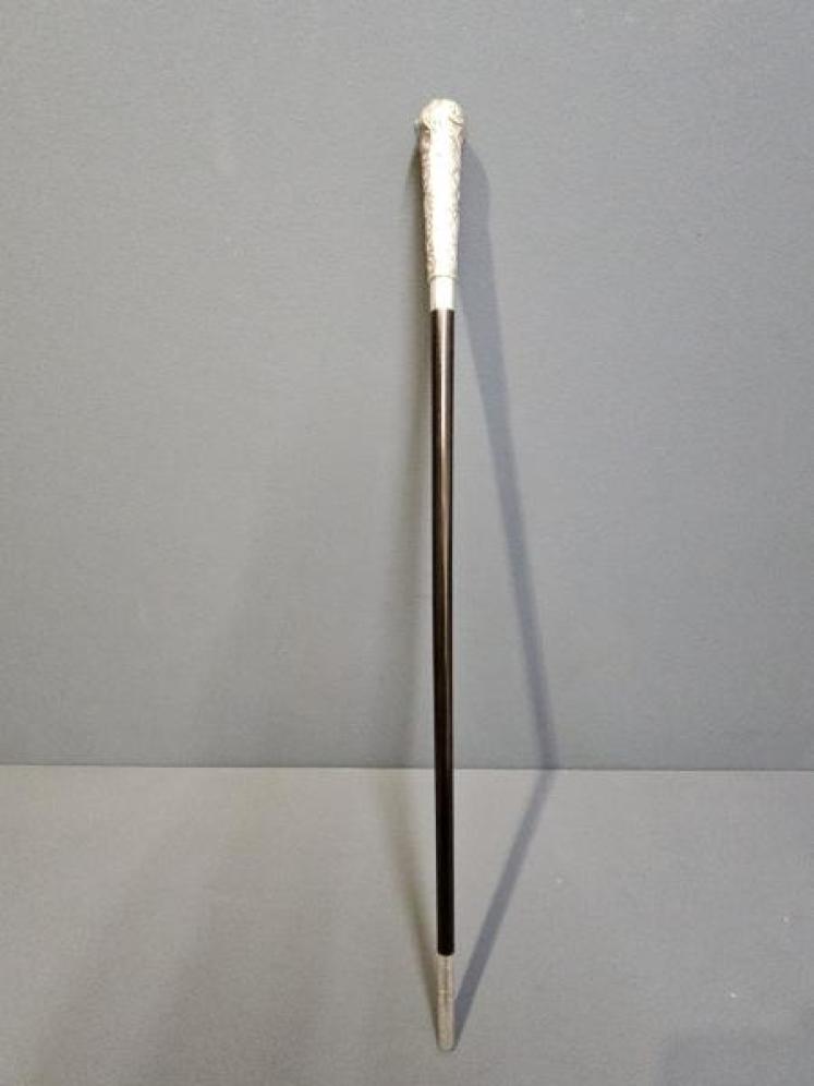 Victorian Silver & Ebony Conductor's Baton - Image 2