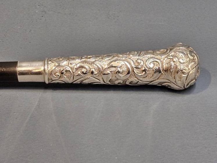Victorian Silver & Ebony Conductor's Baton - Image 6