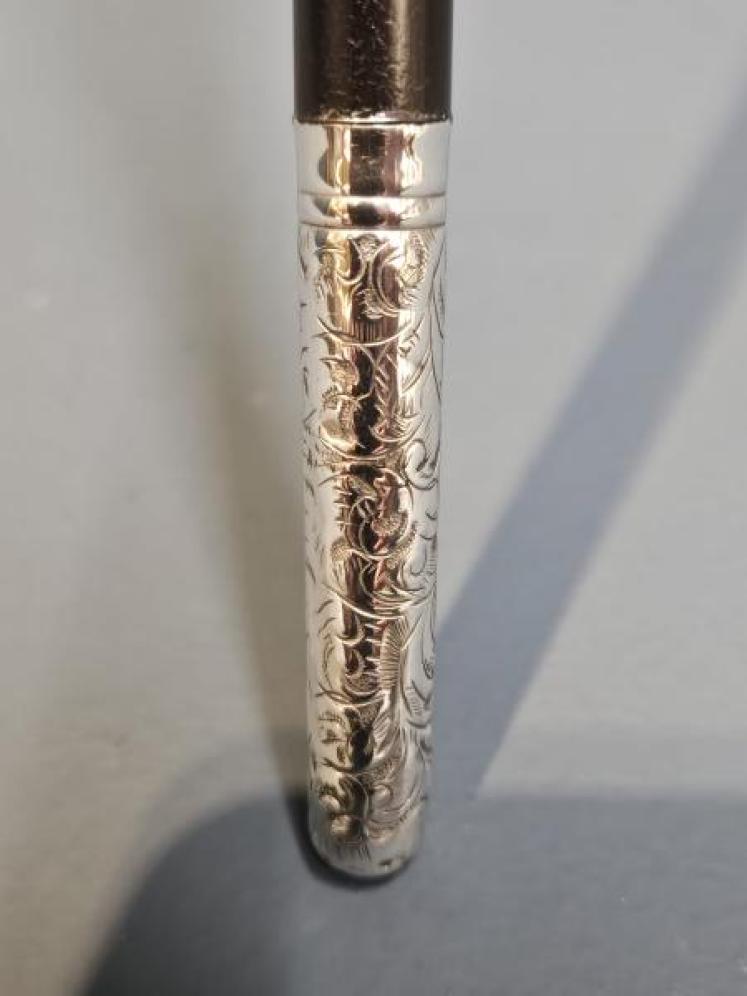 Victorian Silver & Ebony Conductor's Baton - Image 7