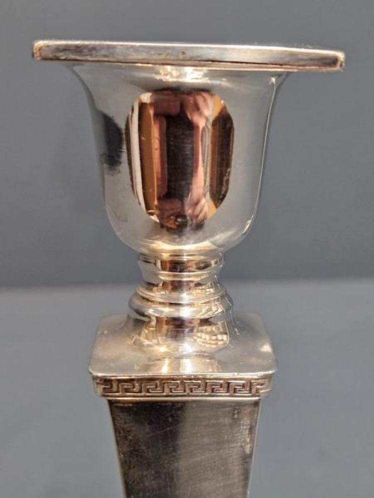 Pair of George V Period Walker & Hall Silver Candlesticks - Image 4