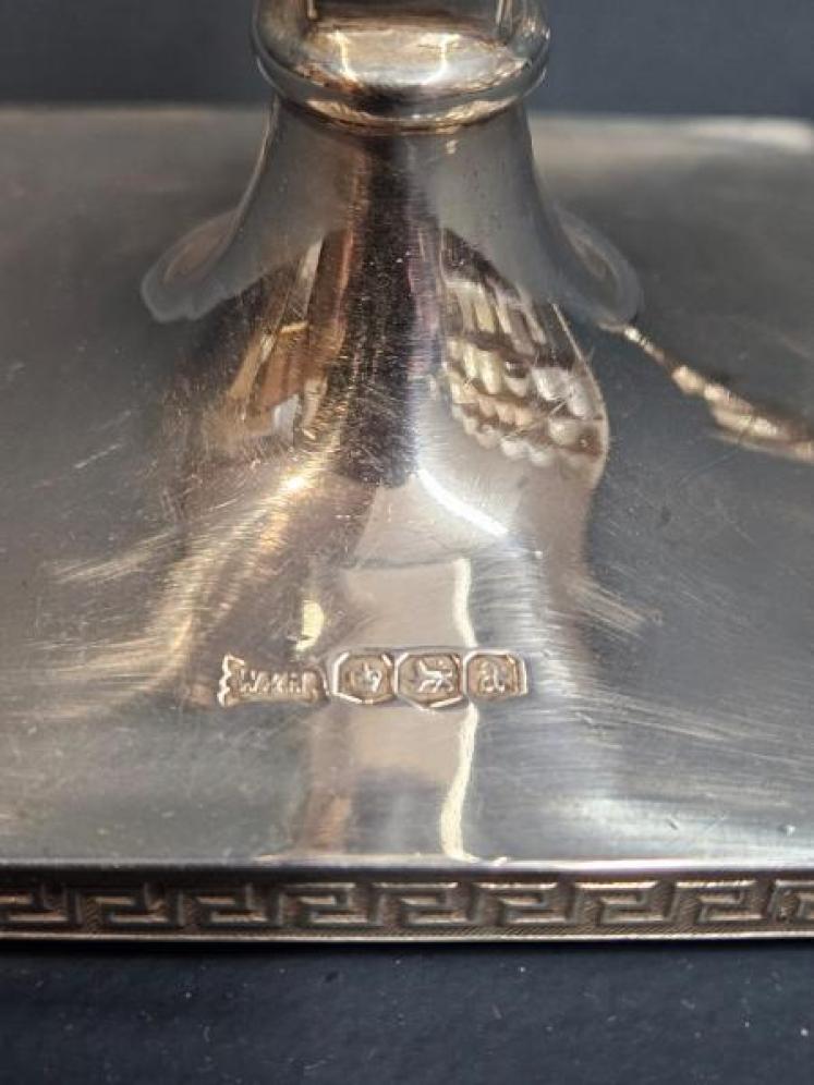 Pair of George V Period Walker & Hall Silver Candlesticks - Image 6