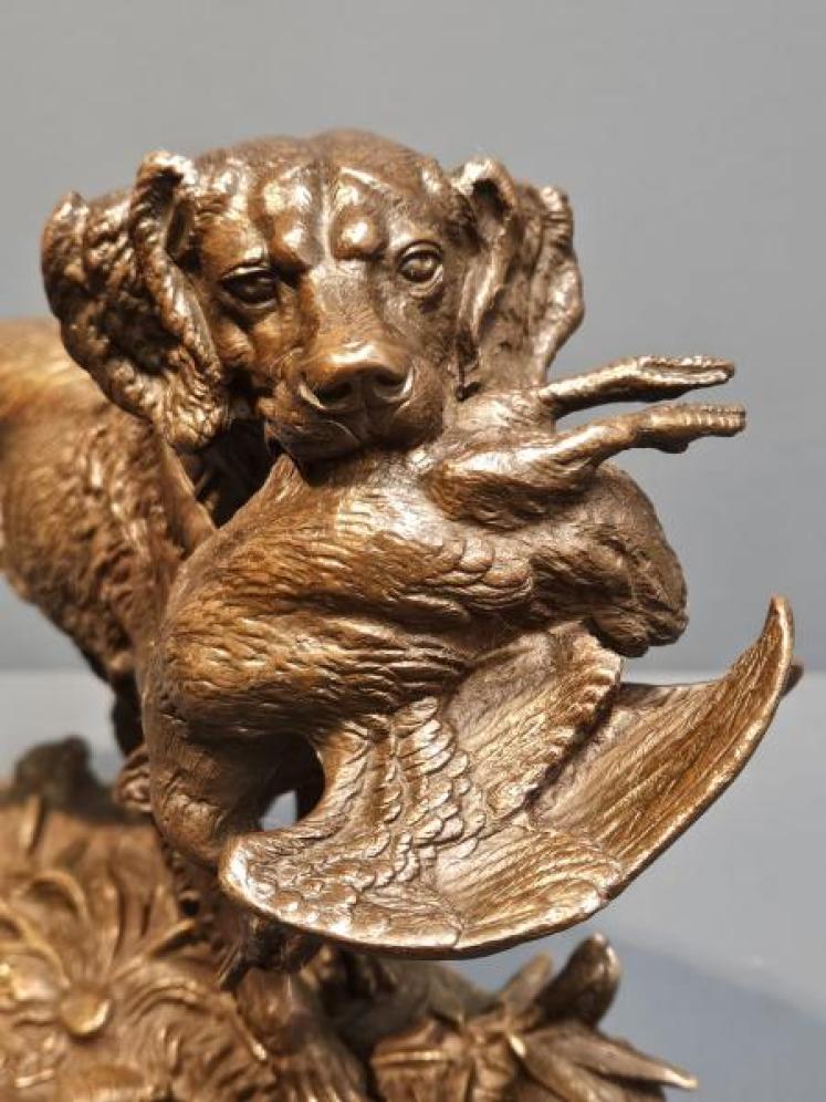 Superb Bronze of a Retriever Paul Edouard Delabrierre - Image 5