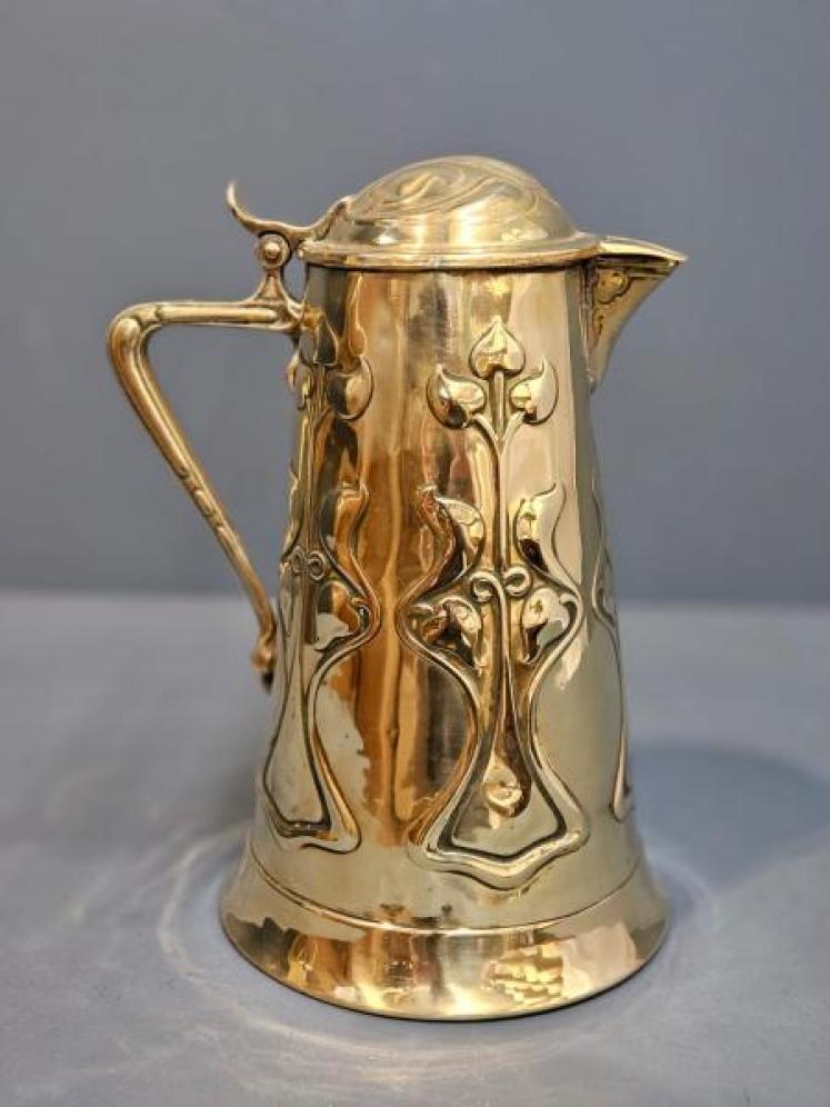 Art Nouveau Brass Jug - Image 1