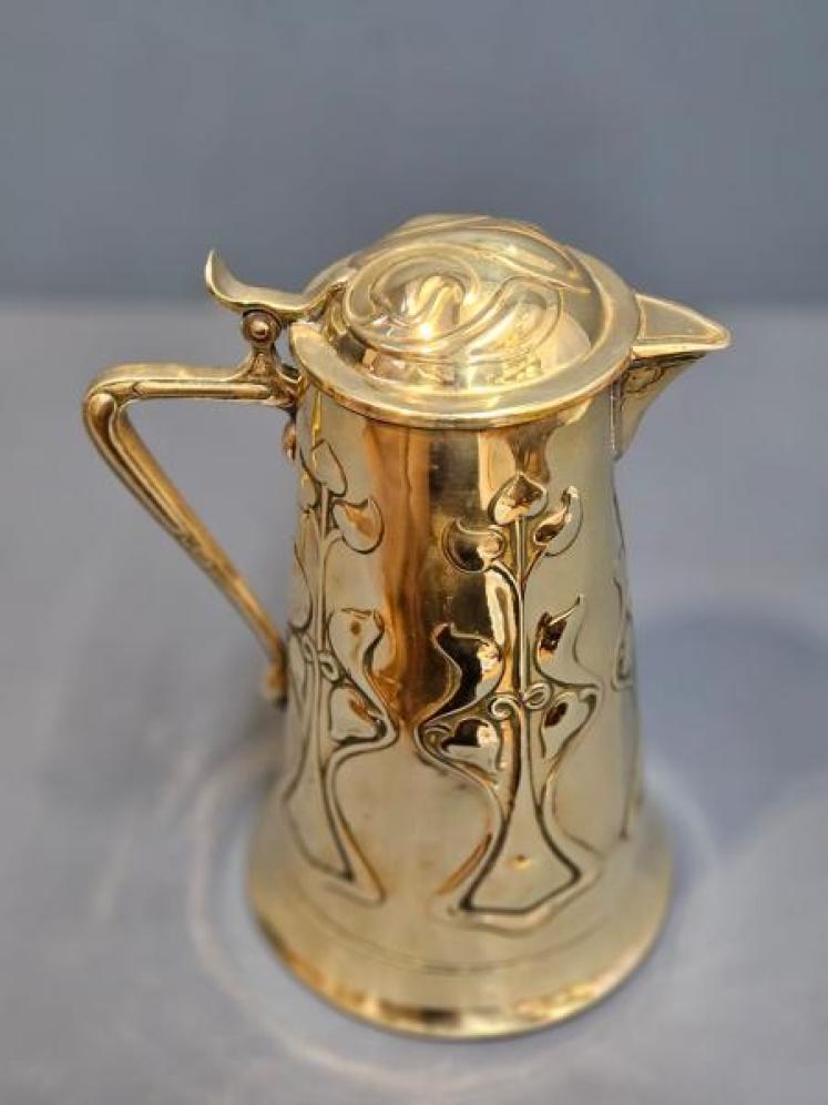 Art Nouveau Brass Jug - Image 2