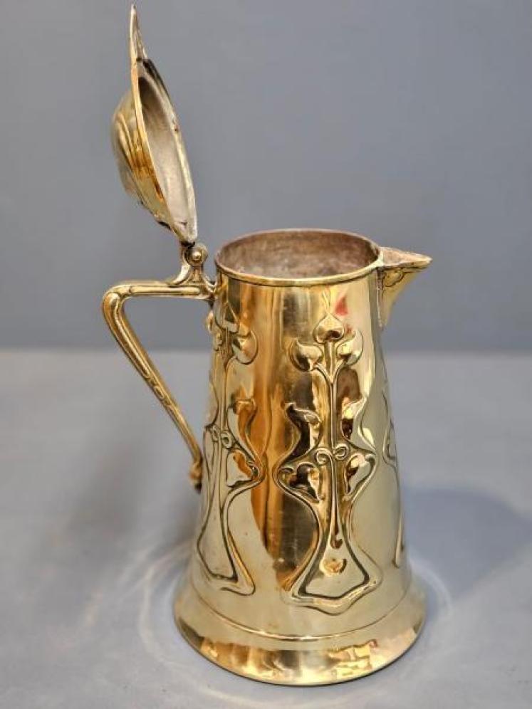 Art Nouveau Brass Jug - Image 4