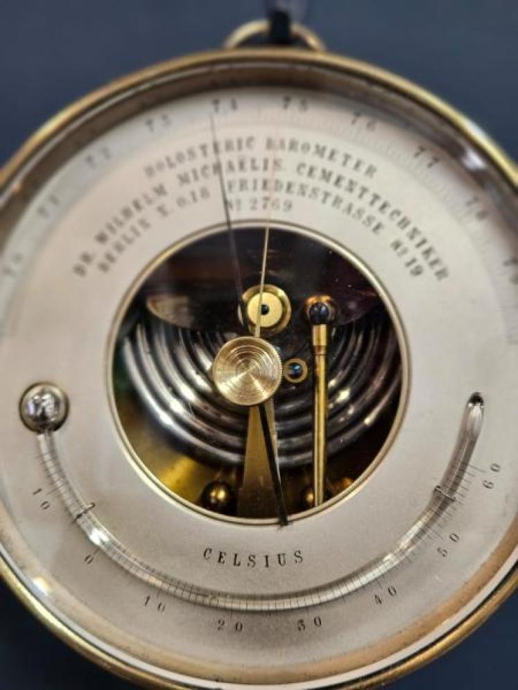 Skeletonised Marine Barometer with Thermometer - Image 6
