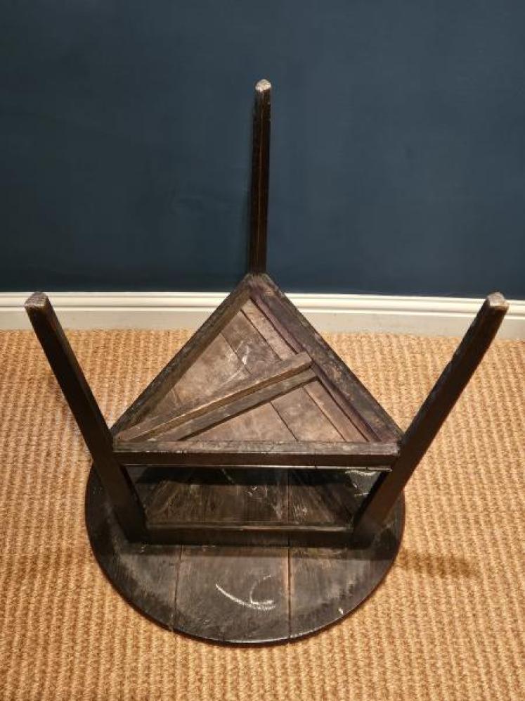 George III Oak Cricket Table - Image 2