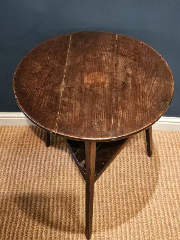 George III Oak Cricket Table - Image 3