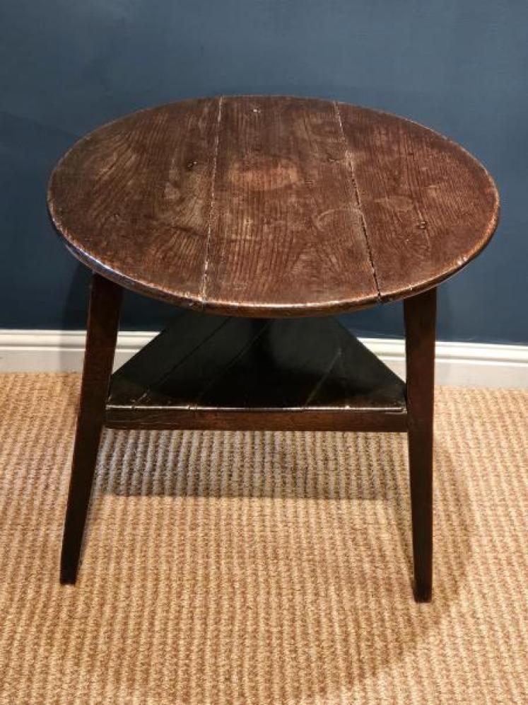 George III Oak Cricket Table - Image 6