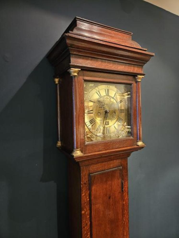 Small Proportion George II Oak Longcase Clock - Image 2