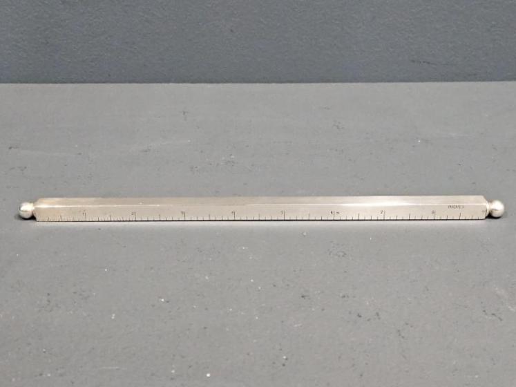 Unusual William IV Silver Ruler Pen and Pencil Combination - Image 2