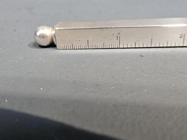Unusual William IV Silver Ruler Pen and Pencil Combination - Image 4