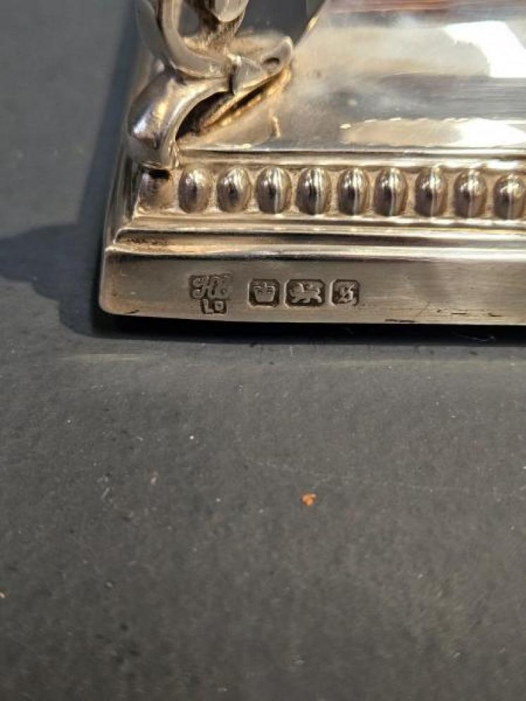 Edwardian Silver Inkwell  - Image 3