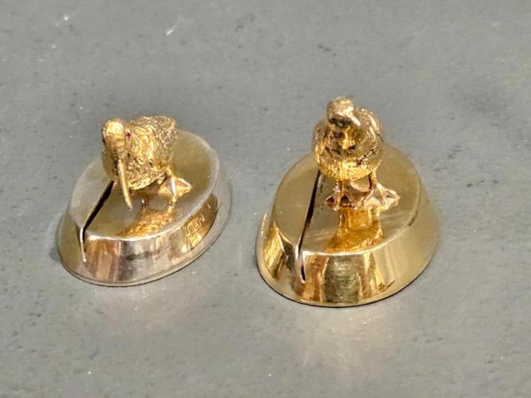 Edwardian Silver Gilt Menu Holders  - Image 4