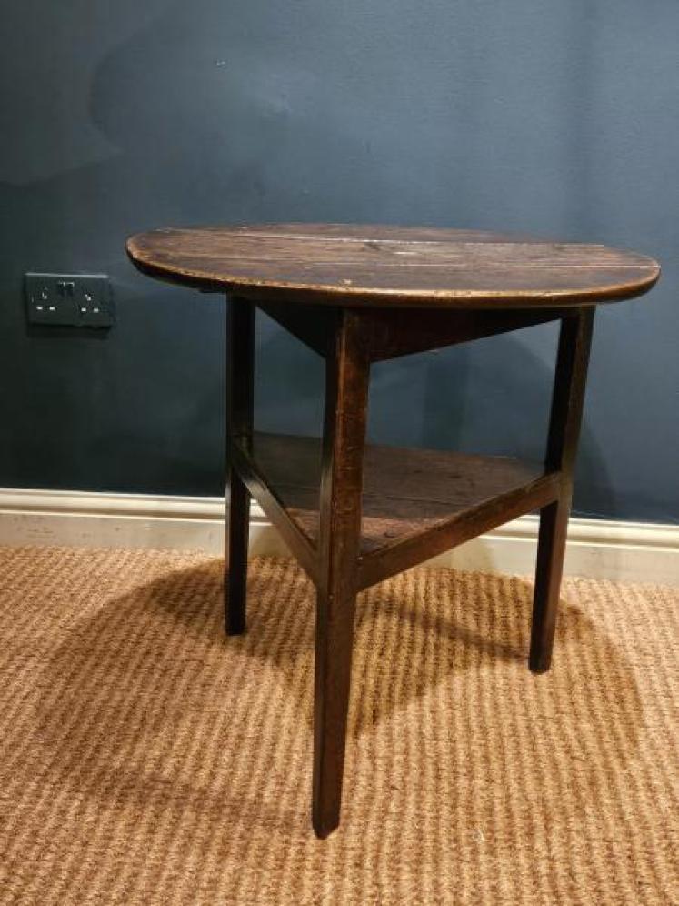 George III Oak Cricket Table - Image 5