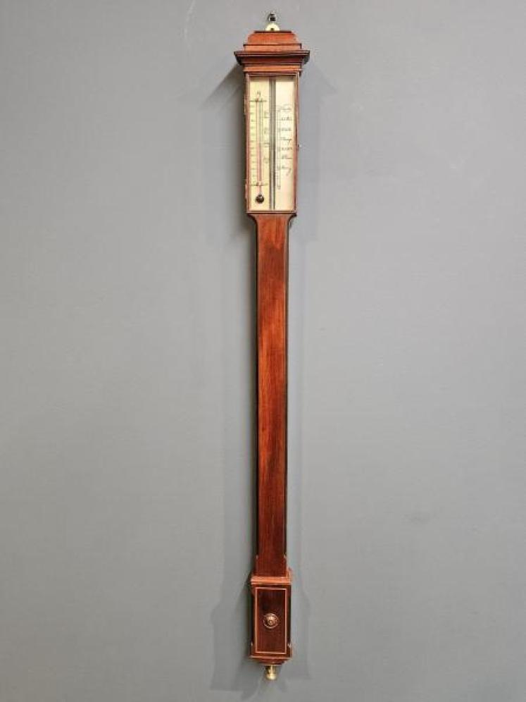 Late Victorian Mahogany Stick Barometer - Image 1
