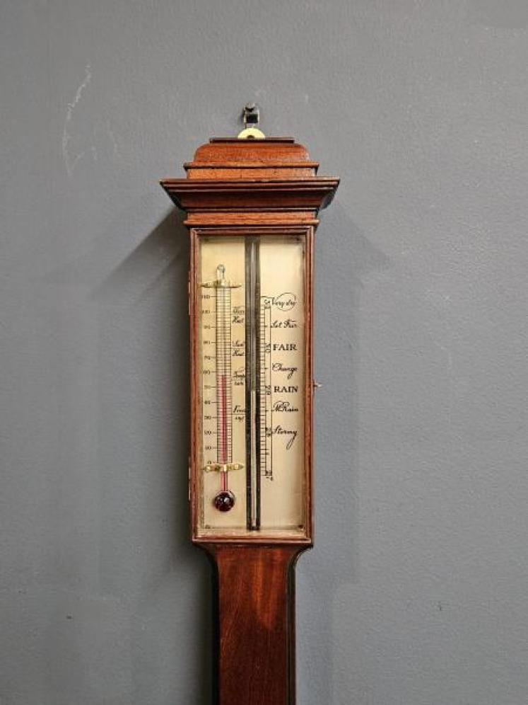 Late Victorian Mahogany Stick Barometer - Image 2