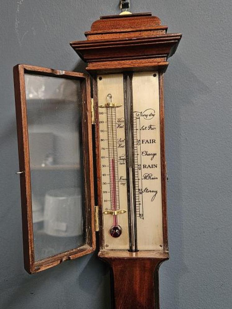 Late Victorian Mahogany Stick Barometer - Image 3